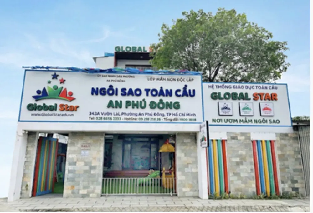 Mặt tiền cơ sở mầm non Global Star An Phú Đông